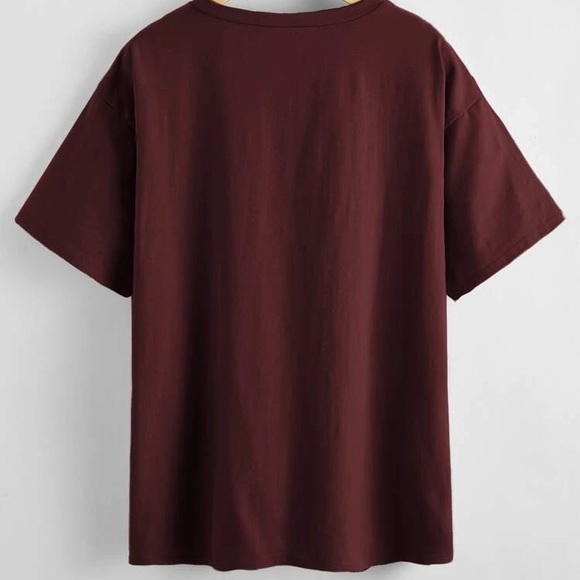 Shein Burgundy Los Angeles Graphic Tee - Picture 2 of 2